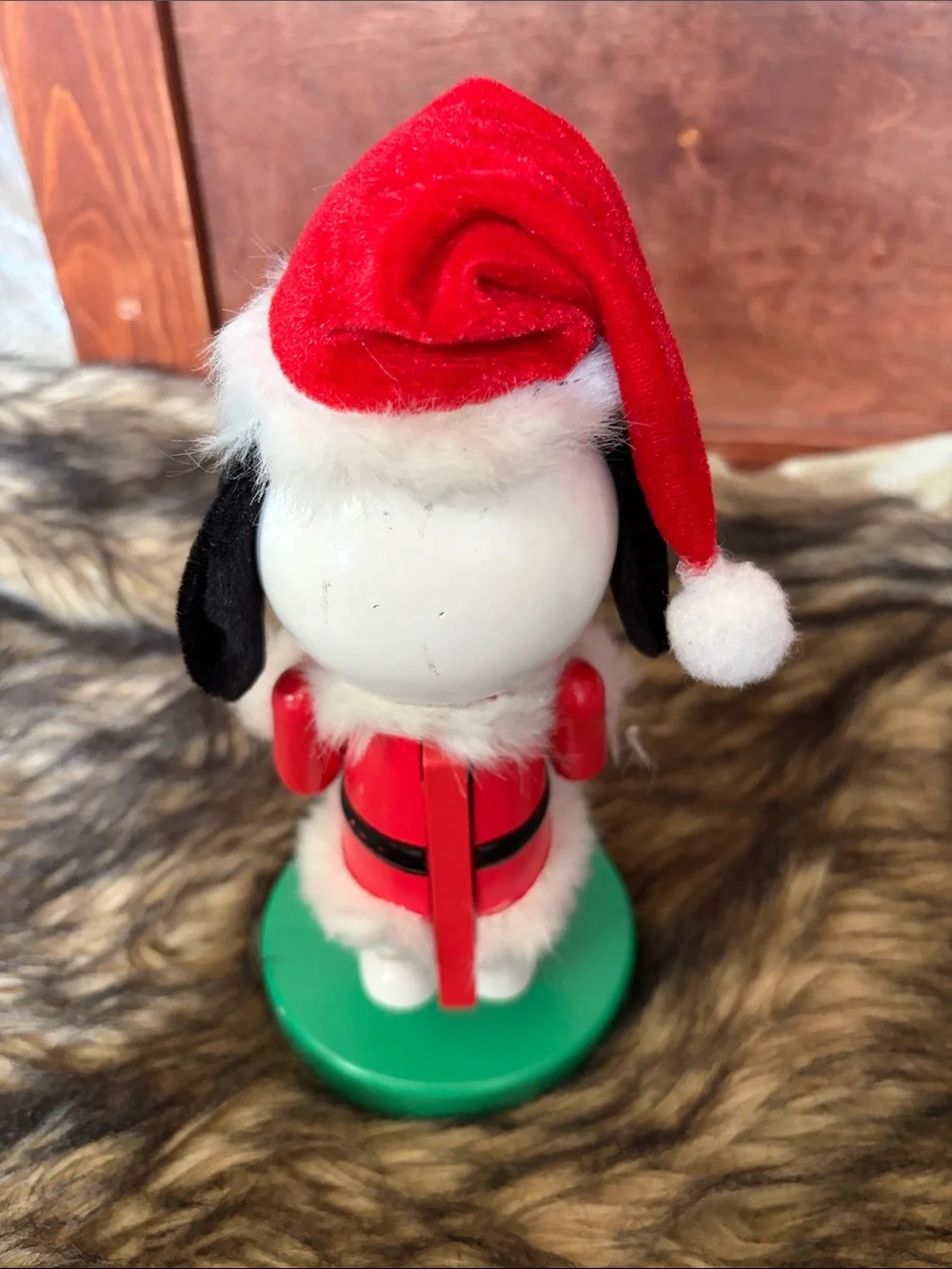 New Peanuts Snoopy Christmas Wooden Decorative Nutcracker 8.5